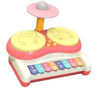 WEKAMOS Tambor Infantil Multifuncional para Juguete Musical de Percusión para el Musical Diversión Sin Baterías Color Rosa