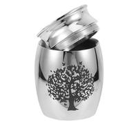 WEKAMOS Urna de Acero Inoxidable para Mascotas Urna Conmemorativa Pequeña Contenedor Cinerario de Metal para Recuerdo de Gatos y Perros para Cenizas de Perros