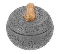 WEKAMOS Urna de Cemento para Cenizas de Mascotas Caja Redonda Pequeña para Perros y Gatos Recuerdo Funerario Compacto y Resistente la Humedad Contenedor Portátil para Homenaje Duradero