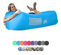 WEKAPO Tumbona Hinchable, portátil, a Prueba de Agua y diseño antifugas de Aire, Ideal para Patio Trasero, Playa, Viajes, Camping, picnics y Festivales de música