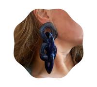 Wekicici Pendientes colgantes de acrílico con cadena de eslabones largos y gruesos, aretes de acrílico para mujer, Acrílico Resina