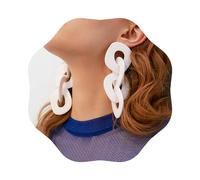 Wekicici Pendientes colgantes de acrílico con cadena de eslabones largos y gruesos, aretes de acrílico para mujer, Acrílico Resina