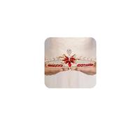 Wekicici Tiara barroca de perlas rojas, corona de cristal rojo, elegante diadema de diamantes de imitación, tocado de novia, corona de princesa para mujeres y niñas, boda, fiesta de cumpleaños,