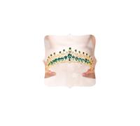 Wekicici Tiara Coronas - Diadema de cristal verde con diamantes de imitación, corona, reina, disfraz de Halloween, fiesta de graduación, accesorios para el cabello para mujeres y niñas (verde)