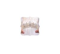 Wekicici Tiara de cristal con diamantes de imitación, corona, tocado de princesa, accesorios para el cabello, diadema de boda para mujer, fiesta de graduación, fiesta de disfraces (dorado)