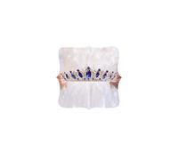 Wekicici Tiara de cristal con peine para boda, corona, color azul, diadema de princesa, reina, accesorios para el cabello para mujeres, Halloween, cumpleaños, fiesta, concurso