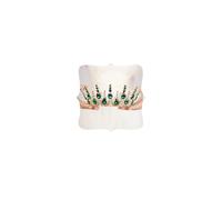 Wekicici Tiaras de cristal redondas verdes para mujeres y niñas, tiara de princesa con corona de diamantes de imitación para bodas, bailes, fiestas de novia, regalos de Navidad (verde)