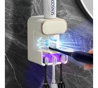 Wekity Dispensador automático de pasta de dientes eléctrico montado en la pared, dispensador de pasta de dientes para niños y adultos, resistente al agua y al polvo, dispensador de pasta de dientes