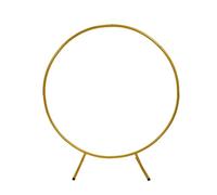 WEKONUMEX Arco de Boda con Soporte, Soporte de Fondo de Arco de Metal de 1 m y 2 m, Color Blanco Dorado(Golden,1m(39.37inch))
