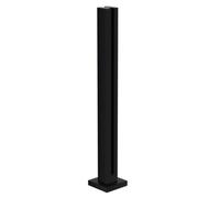 WEKONUMEX Balaustrada de Cristal, Poste de barandilla de Vidrio for Sistema de barandilla de terraza en Plateado y Negro, 60-105 cm(Black Mid Post,90CM/35.4in)