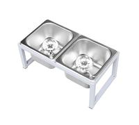 WEKONUMEX Caja para Condimentos, Estación de Ingredientes for Pizza de Acero Inoxidable, Color Plata, Varios tamaños(Silver-a,33.5x18.5x13.5cm)