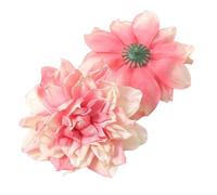 WEKONUMEX Capullos de Flores Artificiales, Silk Artificial Flower Heads Multicolor 12cm Pack of 3(Light Red)