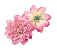 WEKONUMEX Capullos de Flores Artificiales, Silk Artificial Flower Heads Multicolor 12cm Pack of 3(Rose Red)