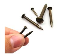 WEKONUMEX Clavos de ferretería, 10/20/50/100 Piezas 1,2 mm 1,5 mm 2 mm 2,8 mm Bronce Antiguo Cobre Puro Clavo de Cabeza Redonda pequeño(100pcs 1.5x15mm)