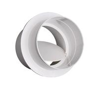 WEKONUMEX Conector de compuerta antirretorno, Apagador Blanco de no Retorno del conducto de ventilación del PVC unidireccional de la válvula de retención 80-200m m(200mm)