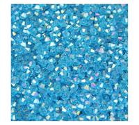 WEKONUMEX Cuentas de Cristal bicono de Vidrio, Cuentas De Cristal Bicono De 3 Mm, Paquete De 200 AAA, Multicolor(312 Lake Blue)