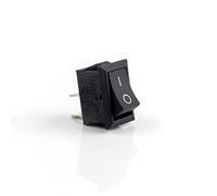 WEKONUMEX Interruptor basculante, 5 Piezas KCD1 Mini Interruptor pulsador 6A-10A 250V KCD1-101 2 Pines 3 Pines Encendido/Apagado a presión 21 * 15MM Negro Rojo Blanco(Black2d2p)