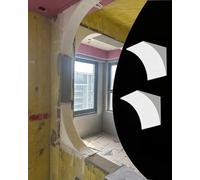 WEKONUMEX Kit de Arco para Puerta de Bricolaje, Kit de Puerta con Arco Interior, moldura de Medio círculo, Esquinas de Espuma curvadas, Paquete de 2 tamaños múltiples(24x30x30cm/9.4x11.8x11.8)