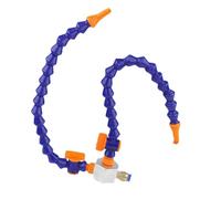 WEKONUMEX Mangueras Flexibles para refrigerante, Manguera de refrigerante Flexible de plástico con Interruptor for Torno, fresado, Tubo Doble/Simple, multitamaño(Double Tube,11.8 in Round Nozzle)