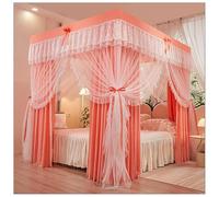 WEKONUMEX Marco de Cama con Dosel de Princesa de Metal con mosquitera
