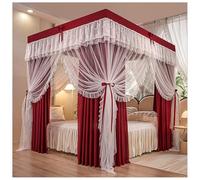 WEKONUMEX Marco de Cama con Dosel de Princesa de Metal con mosquitera