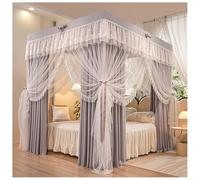 WEKONUMEX Marco de Cama con Dosel de Princesa de Metal con mosquitera