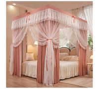 WEKONUMEX Marco de Cama con Dosel de Princesa de Metal con mosquitera