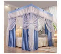 WEKONUMEX Marco de Cama con Dosel de Princesa de Metal con mosquitera