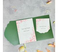 WEKONUMEX Pack de Invitaciones de Boda, Tarjetas de invitación de Boda DIY en Blanco con Sobres, Multicolor, Paquete de 40(Emerald Green)