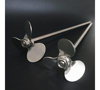 WEKONUMEX Paleta Mezcladora, Juego de Varillas agitadoras de Tres Palas de Acero Inoxidable 304 for Laboratorio, de 4 a 12 cm(12cm Blade with Rod)