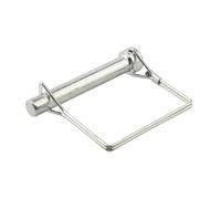 WEKONUMEX Pasador de Bloqueo del Eje, Pasador de Bloqueo Cuadrado de Acero al Carbono Plateado, 12 x (80-100) mm, Paquete de 4(12x80mm)