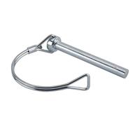 WEKONUMEX Pasador de Bloqueo del Eje, Pasador de Bloqueo de Eje de 70 x 8 mm, Plateado, Paquete de 10, Pasador de Bloqueo de Alambre, Pasador de Enganche con retenedor de Alambre de Arco Redondo