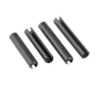 WEKONUMEX Pasadores de Resorte con Ranura, Surtido de pasadores de Resorte divididos ranurados de Acero al Carbono Negro M1.5X(6-16) mm(M1.5x6mmx100pcs)