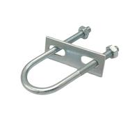 WEKONUMEX Pernos en U Cuadrados, Abrazadera de Tubo Redondo M8 con Perno en U Cuadrado de Acero al Carbono con Tornillos deflectores M8x22-35x45-250mm(M8x27x59mm)