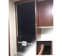 WEKONUMEX Puerta Corredera Enrollable, Kit de Puertas correderas Plegables enrollables de plástico Negro for armarios, Varios tamaños(20x22 (50.8x55.9cm))