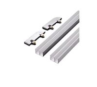 WEKONUMEX riel para Puerta corredera de Cristal, 1 Unidad. Sistema de riel for Puerta corredera de aleación de Aluminio for Paneles de Vidrio y Madera. Gris. 50-180 cm.(170cm)