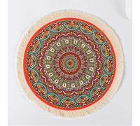 WEKOW 1 Uds 20cm De Diámetro Alfombrilla De Ratón Redonda Posavasos De Té Mantel Individual De Café Alfombrilla De Taza De Café Estera (16)