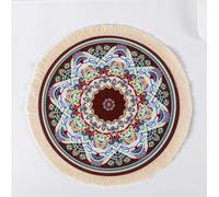 WEKOW 1 Uds 20cm De Diámetro Alfombrilla De Ratón Redonda Posavasos De Té Mantel Individual De Café Alfombrilla De Taza De Café Estera (17)