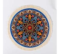 WEKOW 1 Uds 20cm De Diámetro Alfombrilla De Ratón Redonda Posavasos De Té Mantel Individual De Café Alfombrilla De Taza De Café Estera (9)