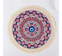 WEKOW 1 Uds 20cm De Diámetro Alfombrilla De Ratón Redonda Posavasos De Té Mantel Individual De Café Alfombrilla De Taza De Café Estera (26)