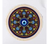 WEKOW 1 Uds 20cm De Diámetro Alfombrilla De Ratón Redonda Posavasos De Té Mantel Individual De Café Alfombrilla De Taza De Café Estera (13)