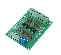 WEKOW 1 Uds 3,3 V A 5 V / 12 V / 24 V Placa De Aislamiento De Optoacoplador De 4 Canales Módulo Aislado Salida PNP Convertidor De Voltaje De Nivel De Señal PLC (12V)