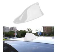 Wekuw 1 Piezas Antena Tiburon Coche, Antena Coche, Antena Coche Tiburon, Aleta Tiburon Coche Mejora la Señal del Coche para Coches, SUV, Coches Deportivos (Blanco Brillante)