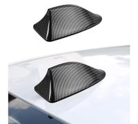 Wekuw 1 Piezas Antena Tiburon Coche, Antena Coche, Antena Coche Tiburon, Aleta Tiburon Coche Mejora la Señal del Coche para Coches, SUV, Coches Deportivos (Patrón de Fibra de Carbono Negro)