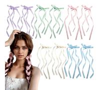 Wekuw 10 Piezas Lazo Pelo Mujer, Cintas Largas Pasadores Pelo Mujer, Lindos Accesorios Pelo Mujer, Lazos Pelo Niña para Accesorios de Decoración del Cabello para Mujeres y Niñas
