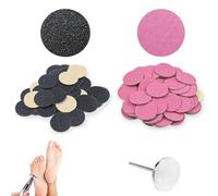 Wekuw 101pcs Herramienta De Pedicura, Papel De Lija Accesorio de Reemplazo de Herramienta de Pedicura de Discos con Eje Para Eliminar la Piel áspera, Seca Y Muerta Y Los Callos de los pies (25mm)