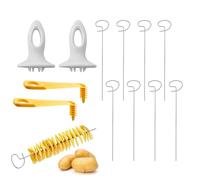 Wekuw 2 Piezas Cortador de Patatas Cortador de Patatas Fritas Tornado Patata Espiral Rodajas Tornado Patata Pelador de Patatas en Espiral Apto para Frutas, Patatas, Pepinos o Zanahorias