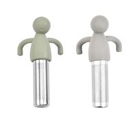 Wekuw 2 Piezas Infusionador, Infusores de Te, Filtros Coladores de Té Silicona de Acero Inoxidable, Colador Infusiones, Filtros para Té, Infusionador de Te Reutilizable para Tazas, Tetera
