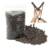 Wekuw 400 Pcs Tirachinas Profesional Caza Mud Ball,Bola de Slingshot,Bola de Arcilla,Centrifugadora de Munición Tirachinas Bolas de Acero Munición para Tiro Catapulta Caza Potente (8mm)