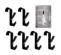 Wekuw 6 Piezas Ganchos para Radiador Toallero, Ganchos Radiador Toallero de Plástico, Radiador de Baño Colgador, Gancho para Radiador Toallero Resistentes para Toallas y Ropa (Negro)